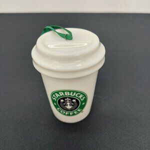 Starbucks Coffee Cup Ornament Holiday 2016 Christmas Collectible White  Mug